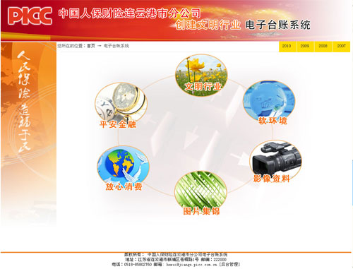 中国人保财险连云港市分公司电子台帐系统（内网）